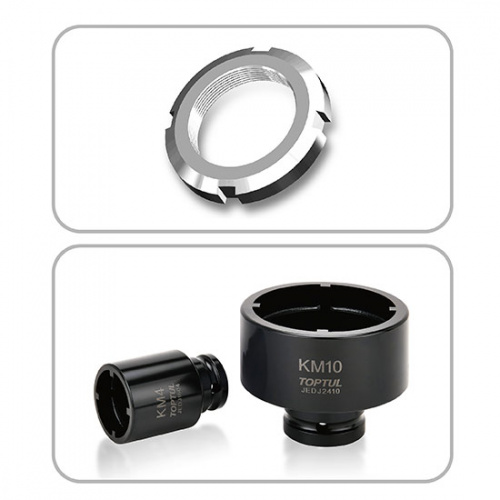 Набор головок для стопорных гаек с внутренними зубьями (KM4-KM12) 9ед. заказать