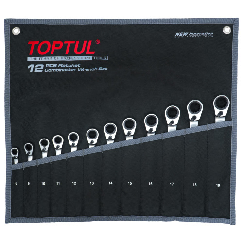 Набір ключів з тріскачкою реверсивних 8-19мм 12од. купить