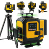 Лазерный уровень 16 линий 4D (2xH360/2xV360, LCD-дисплей, пульт ДУ + штатив - зеленый луч) Grandinstrument