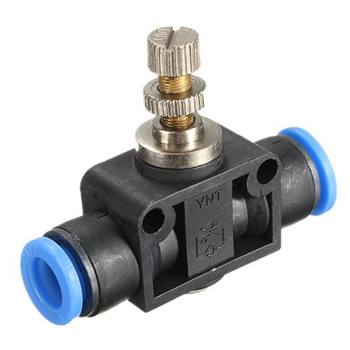 Соединение цанговое для полиуретановых шлангов PU/PR с регулировкой подачи воздуха (прямое, шланг) 10мм купить