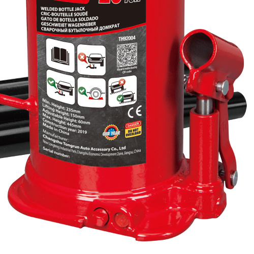 Домкрат гидравлический бутылочный с возможностью работы в горизонтальном положении 20т 235–445 мм недорого