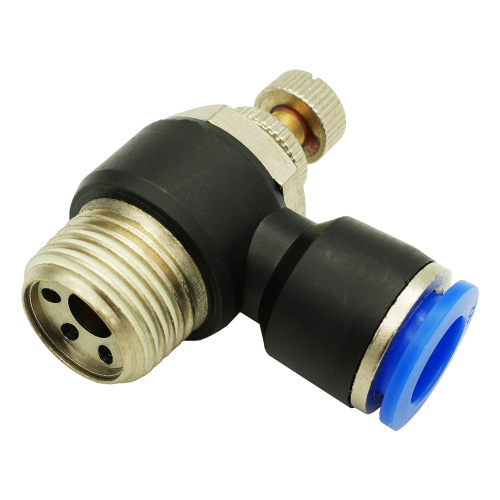 Кран для регулировки воздушного потока, наружная резьба 3/8" и цанговое соединение для полиуретановых шлангов 12мм купить