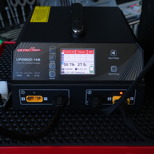 Зарядний пристрій 2-канальний 28А 6-14S LiPo/LiHV 2800Вт 220В Гранд инструмент