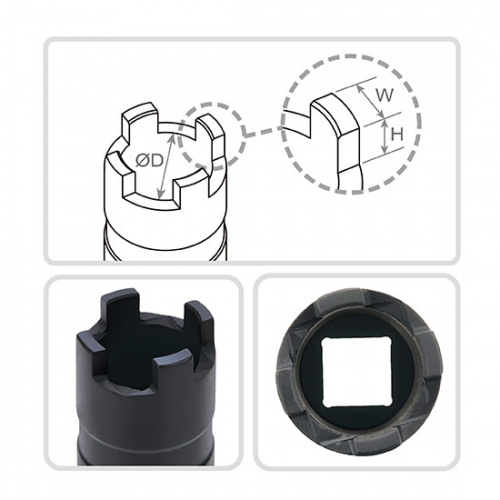Головка 1/2" для клапана дизельной форсунки MAN, Mercedes-Benz, Scania заказать