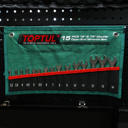 Набор рожковых ключей 15 шт. 3,2-14мм 15°х75° заказать