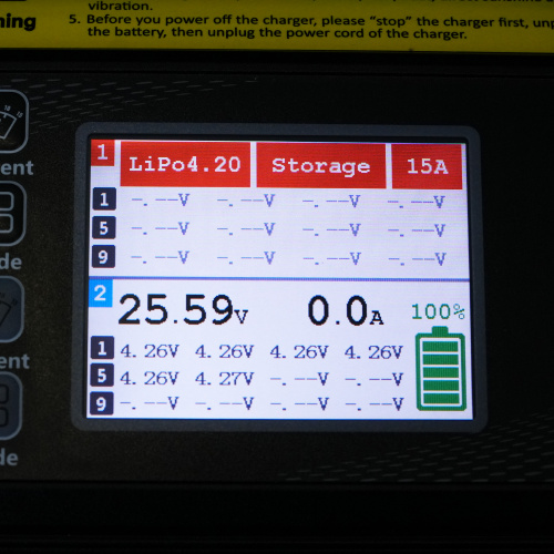 Зарядний пристрій 2-канальний 15А 6-12S LiPo/LiHV 1200Вт 220В недорого