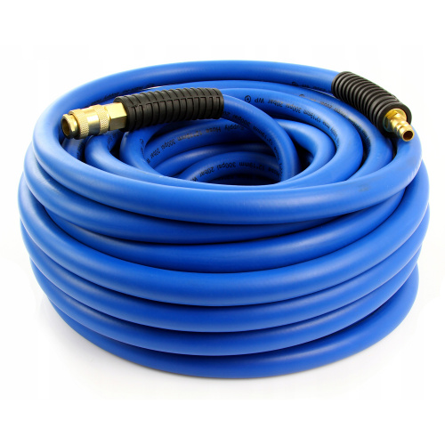 Шланг воздушный армированный из PVC-резины 20 атм 8x14мм, 20м с латунными быстроразъемными соединениями купить