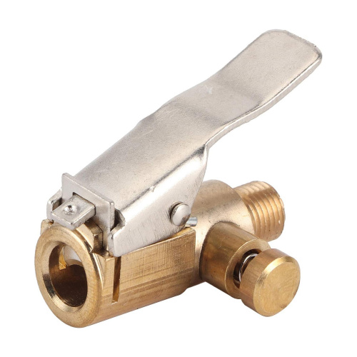 Насадка для підкачування шин, зовнішня різьба 8 мм, латунна, з кліпсовим затискачем і клапаном стравлювання повітря купить